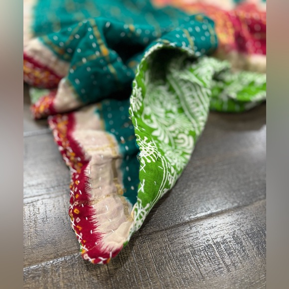 Colorful Patterned Kantha throw - Picture 1 of 5
